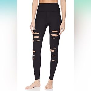 Alo Yoga Womens High Waisted Ripped Warrior Legging